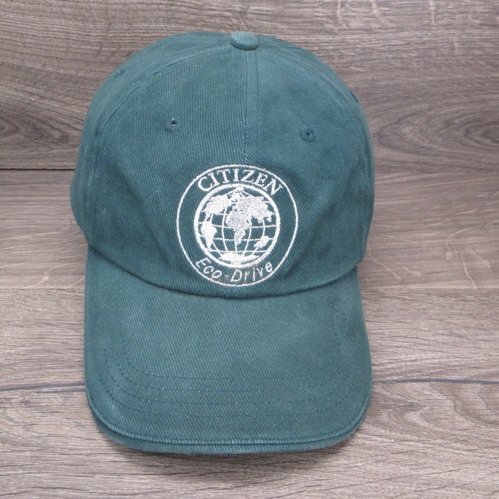 Citizen Eco Drive Hat Cap Mens Strap Back Green Watch Promo Gorpcore Aesthetic
